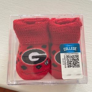 University of Georgia newborn booties